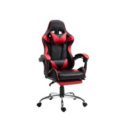 Gaming Office Chair Foot Rest Red