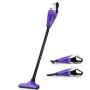 Devanti 120W Cordless Stick Vacuum Cleaner Handheld Handstick Vac Rechargeable Purple and Black