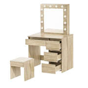 Luxury Dressing Table Stool Set Makeup Mirror Led - Durable Frame