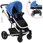 Baby Stroller/Pram- Blue and Black