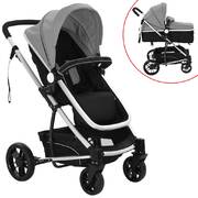 Baby Stroller-Grey and Black