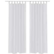 White Sheer Curtain 140 x 175 cm 2 pcs