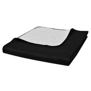 Double-sided Quilted Bedspread Black/White    