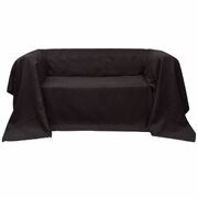Micro-suede Couch Slipcover--Brown   