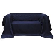 Micro-suede Couch Slipcover--Navy Blue   