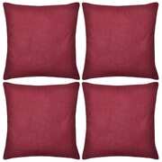 4 Cushion Covers Cotton( Burgundy )    