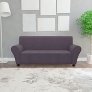 Stretch Couch Slipcover Anthracite Polyester Jersey