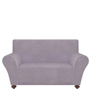  2-seater Stretch Couch Slipcover Grey 