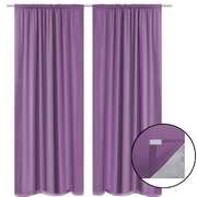 Blackout Curtains 2 pcs Double Layer Lilac