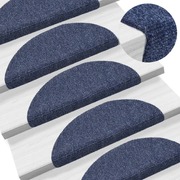 15 pcs Self-adhesive Stair Mats Needle Punch 54x16x4 cm Blue
