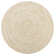 Handmade Rug Jute White 