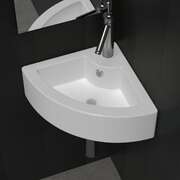 Wash Basin with Overflow White