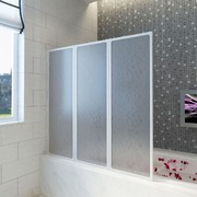 Shower Bath Screen Wall 3 Panels Foldable S