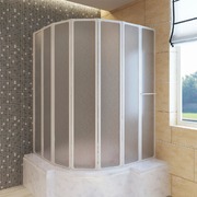 Shower Bath Screen Wall 7 Panels Foldable with Towel Rack