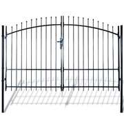 Double Door Fence Gate with Spear Top 