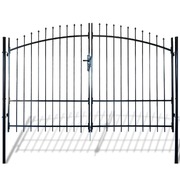 Double, Door Fence Gate with Spear Top 