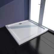 Square ABS Shower Base Tray White    