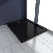 Rectangular ABS Shower Base Tray Black  S 