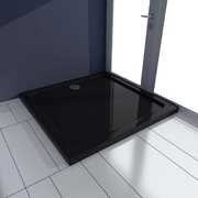 Square 'ABS' Shower Base Tray Black    