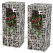 Gabion Basket Posts/Planters 2 pcs Steel 