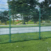 Fence Panel with Posts Powder-coated Iron  Green XL