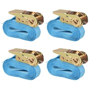 Ratchet Tie Down Straps 4 pcs 0.8 Tonnes Blue