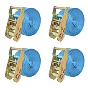 Ratchet Tie Down Straps 4 pcs 2 Tonnes Blue