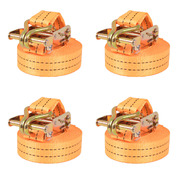 Ratchet Tie Down Straps 4 pcs 1 Tonnes Orange