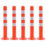 Traffic Control Bollards 5 pcs Plastic 75 cm