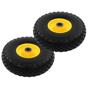 Sack Truck Wheels 2 pcs -Black and yellow