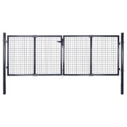 Mesh Garden Gate Galvanised Steel Grey 'L