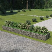 Gabion Planter Galvanised Steel--Silver 