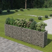 Gabion Planter Galvanised Steel "Colour Silver"