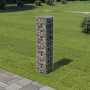 Gabion Wall with Covers Galvanised Steel  Silver