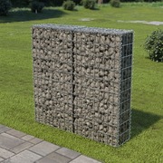 Gabion Wall with Covers Galvanised Steel "Silver"  