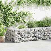 Gabion Wall with Covers Galvanised Steel --Silver