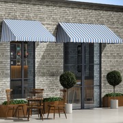 Bistro Awning Blue and White XL