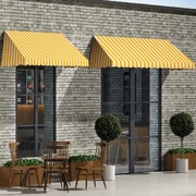 Bistro Awning Orange and White S