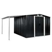 Garden Shed with Sliding Doors Steel, Anthracite 