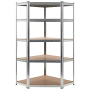 Storage Shelf Silver 90x90x180 cm