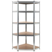 Storage Shelf Silver-Steel and MDF