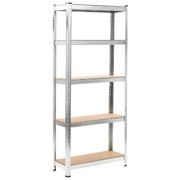 Storage Shelf Silver 75x30x172 cm
