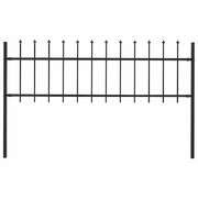 Garden Fence with Spear Top Steel (Black)