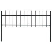 Garden Fence with Spear Top Steel (Black)