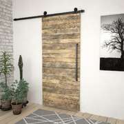 Sliding Barn Door Hardware Kit 183cm Steel Black | EXTG