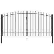 Double Door Fence Gate with Spear Top 400x248 cm