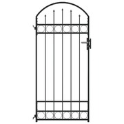 Fence Gate with Arched (Black)