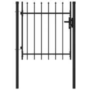 Fence Gate Single Door Black