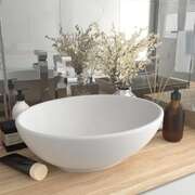 Oval Ceramic Basin Matt White 40x33cm | EXTG