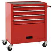 Tool Trolley with 4 Drawers Red